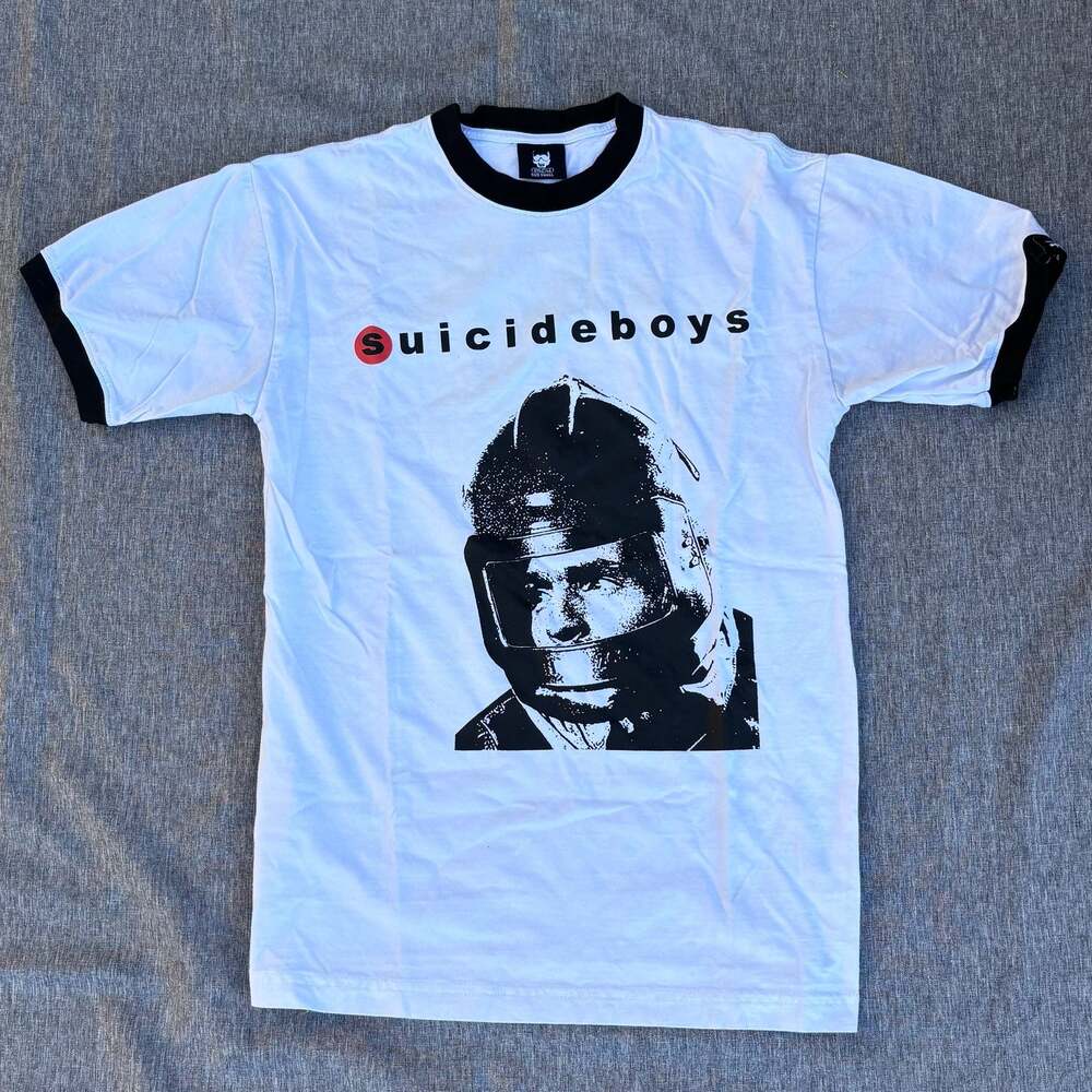 RARE $uicideboy$ G59 Records Charlie Ringer T-Shirt Size S White Black Red LE